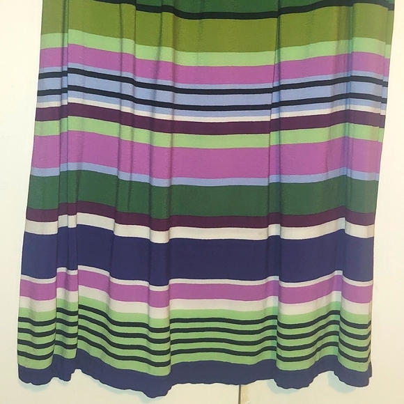 LOFT Multicolored Horizontal Striped Skirt Size Extra Small Green Blue Purple - Picture 9 of 14